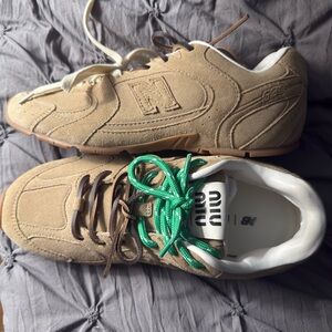 New Balance x Miu Miu 530 SL Suede Sneakers